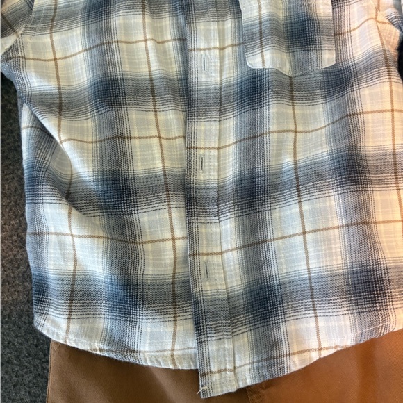 Calvin Klein Jeans Blue and Brown Plaid Shirt - Picture 6 of 11